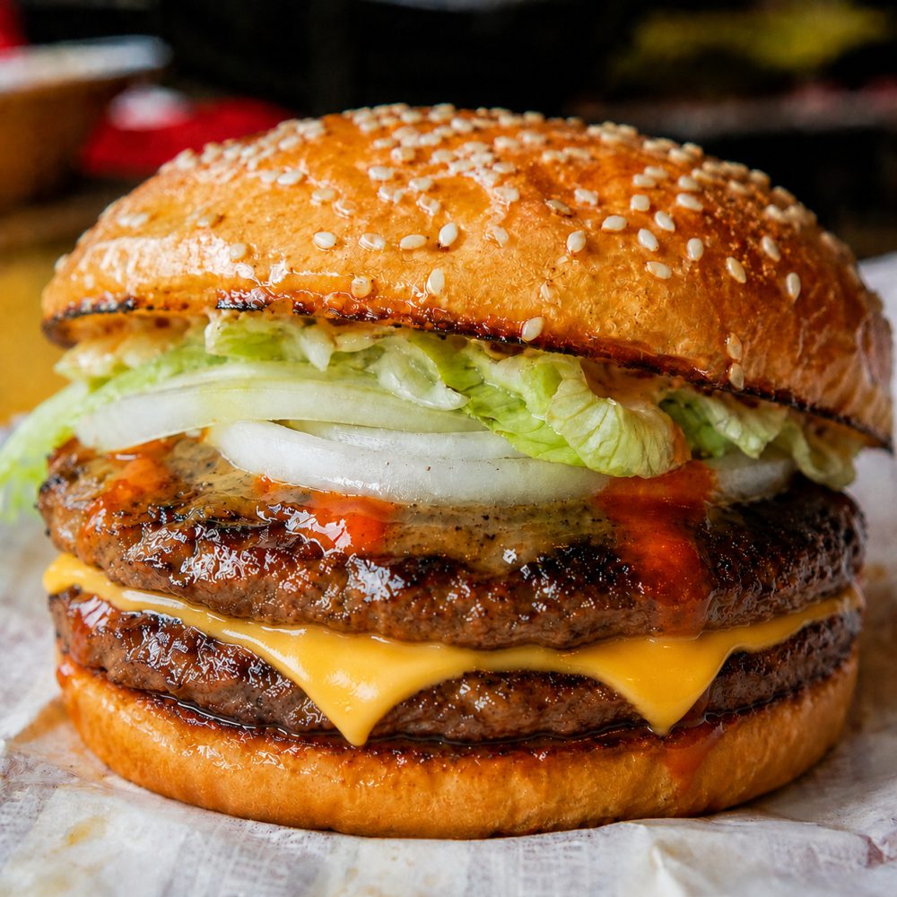 Burger Daging Double Cheese