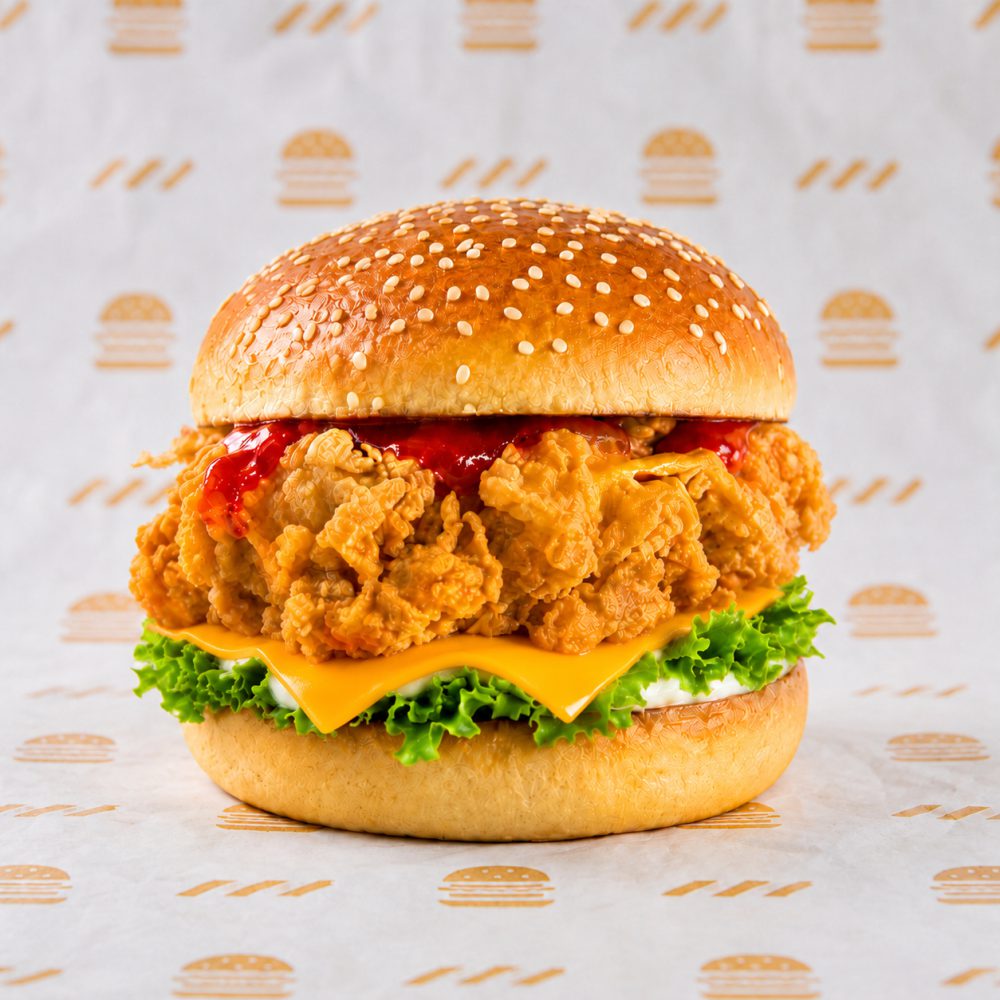 Burger Ayam Crispy Cheese